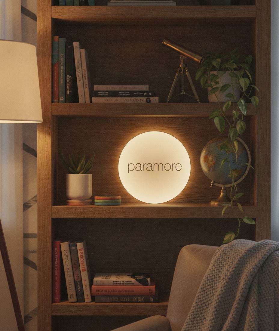 Paramore LED-Leuchtschild Wanddeko Musik-Deko Geschenk - Mockup