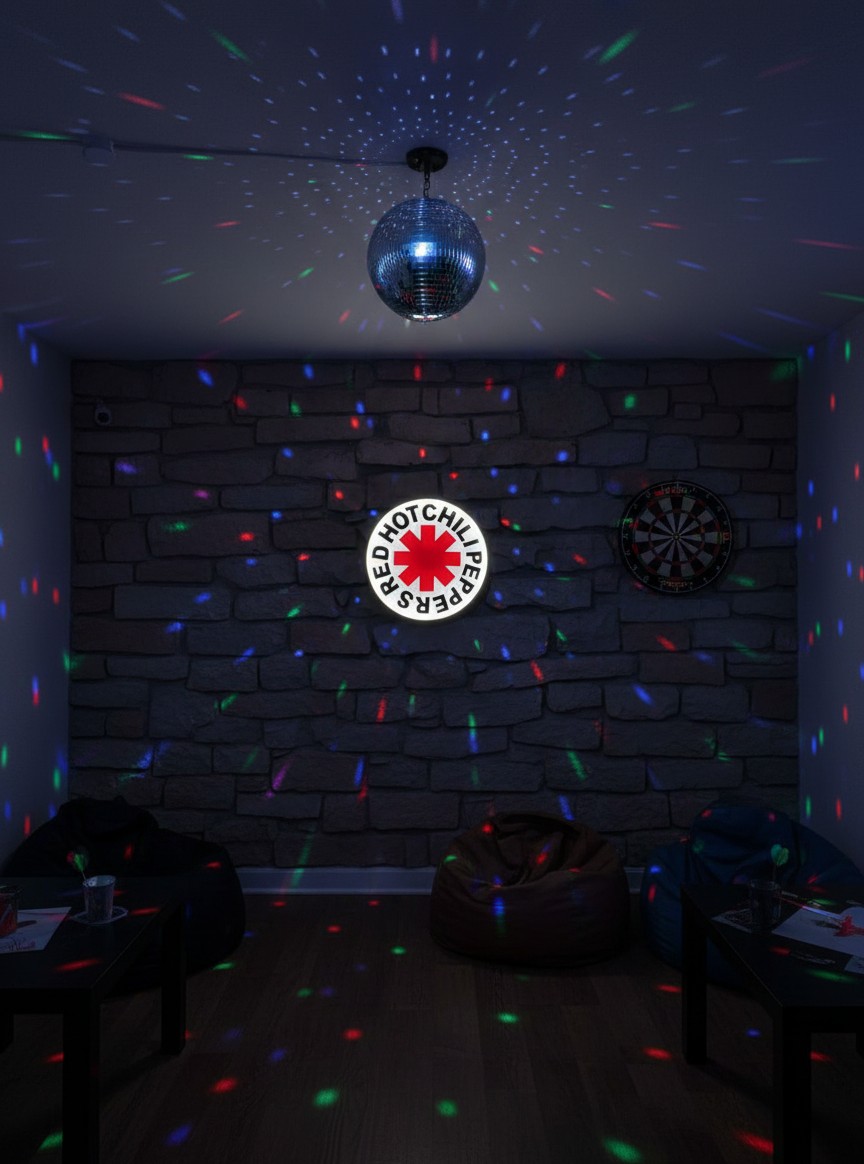 Red Hot Chili Peppers LED-Leuchtschild Wanddeko Musik-Deko Geschenk - Mockup
