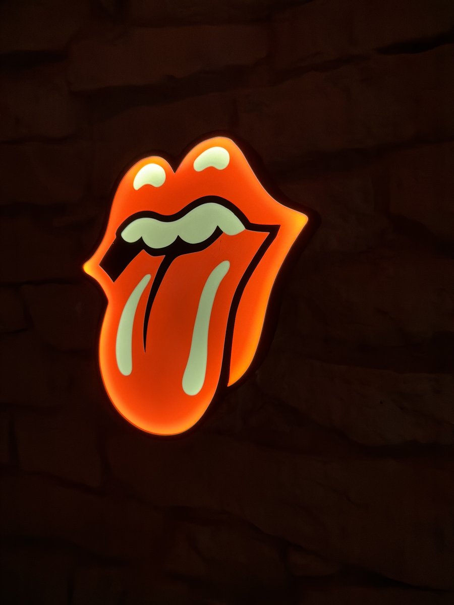 The Rolling Stones LED-Leuchtschild Wanddeko Musik-Deko Geschenk