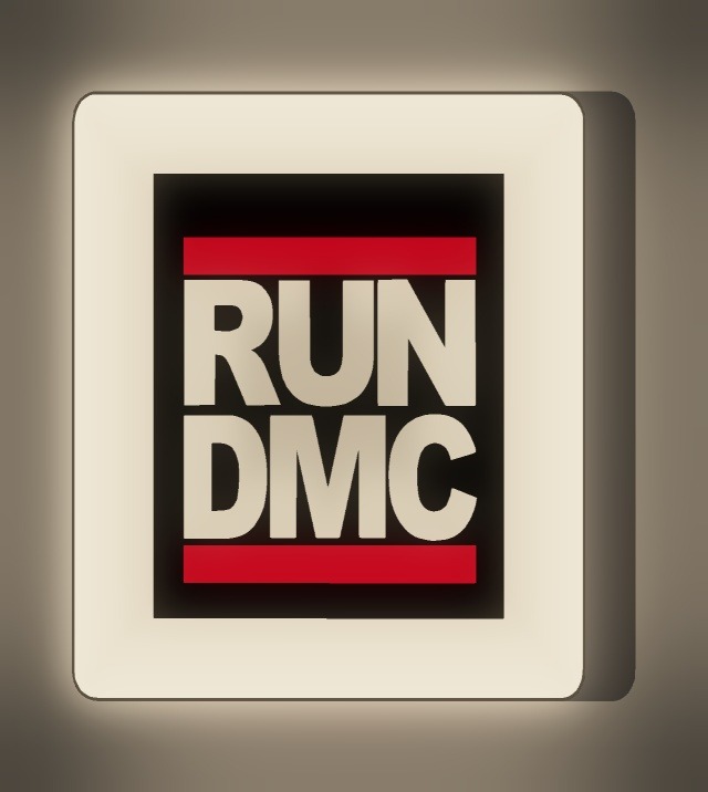 Run-DMC LED-Leuchtschild leuchtend