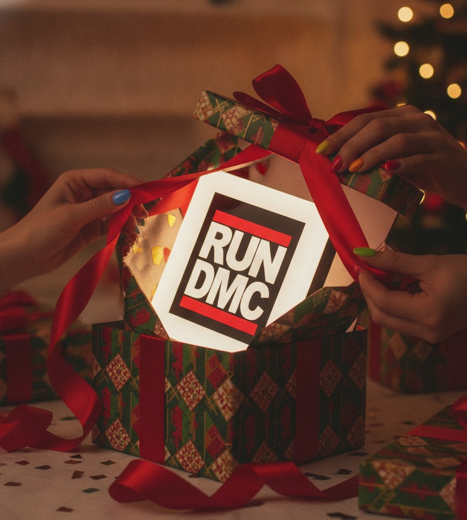 Run-DMC LED-Leuchtschild Wanddeko Musik-Deko Geschenk - Mockup