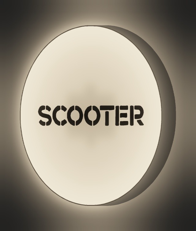 Scooter LED-Leuchtschild leuchtend