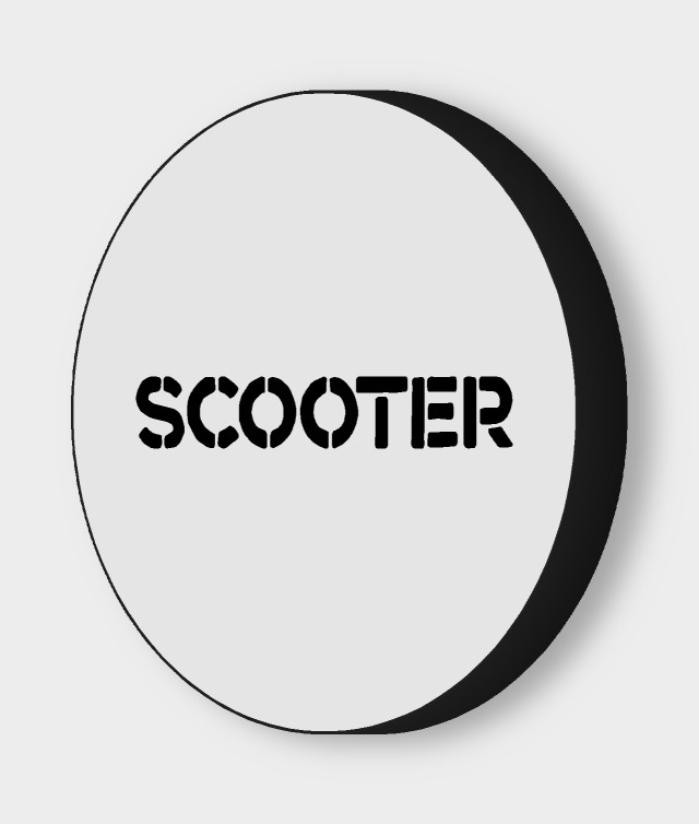Scooter LED-Leuchtschild ausgeschaltet