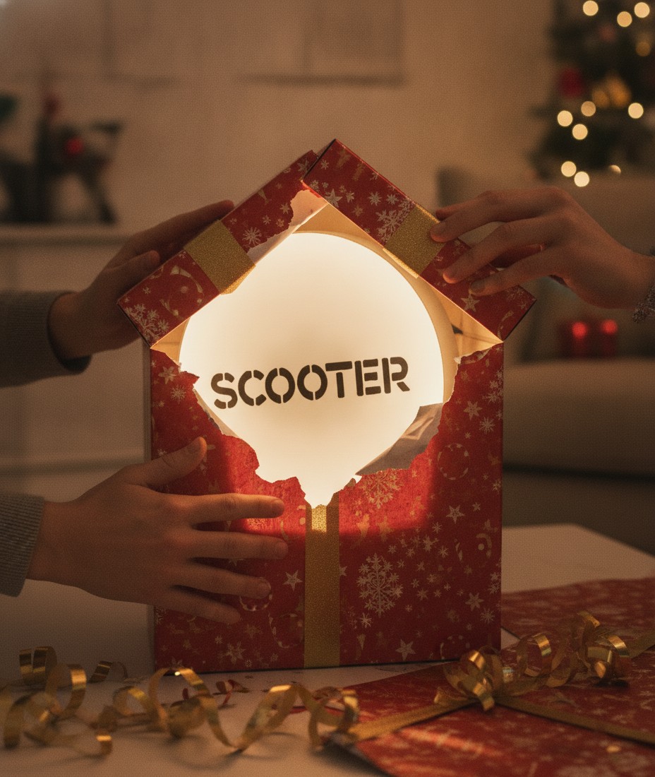 Scooter LED-Leuchtschild Wanddeko Musik-Deko Geschenk - Mockup