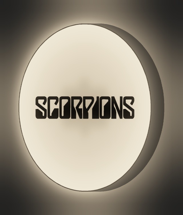 Scorpions LED-Leuchtschild leuchtend