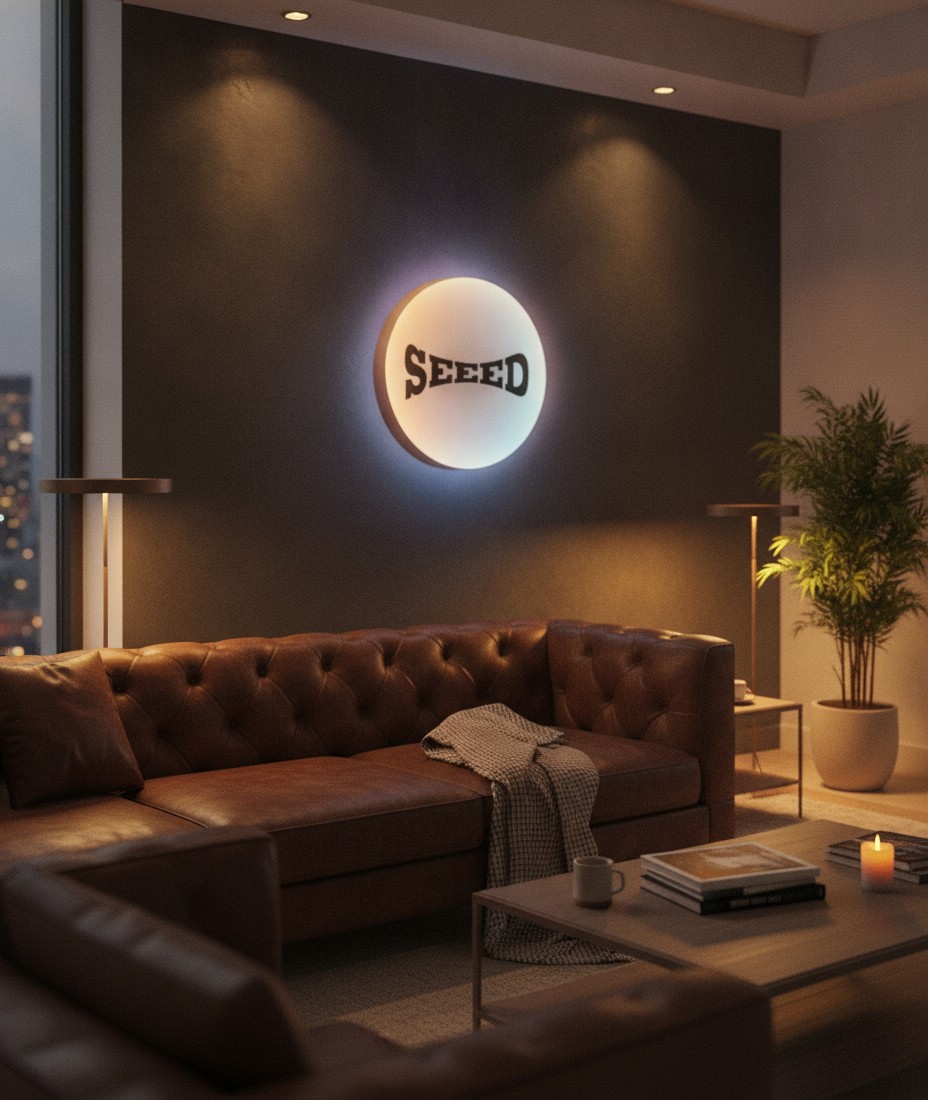 Seeed LED-Leuchtschild Wanddeko Musik-Deko Geschenk - Mockup