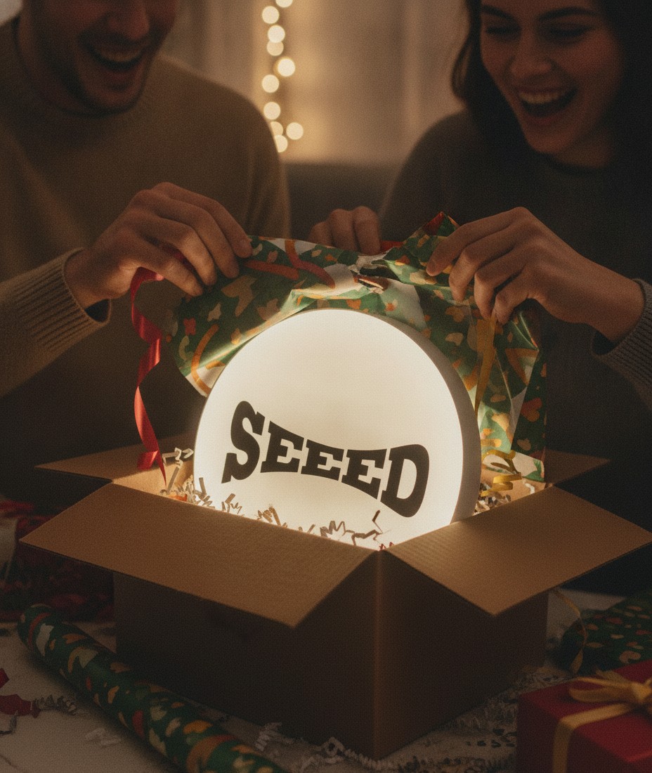 Seeed LED-Leuchtschild Wanddeko Musik-Deko Geschenk - Mockup