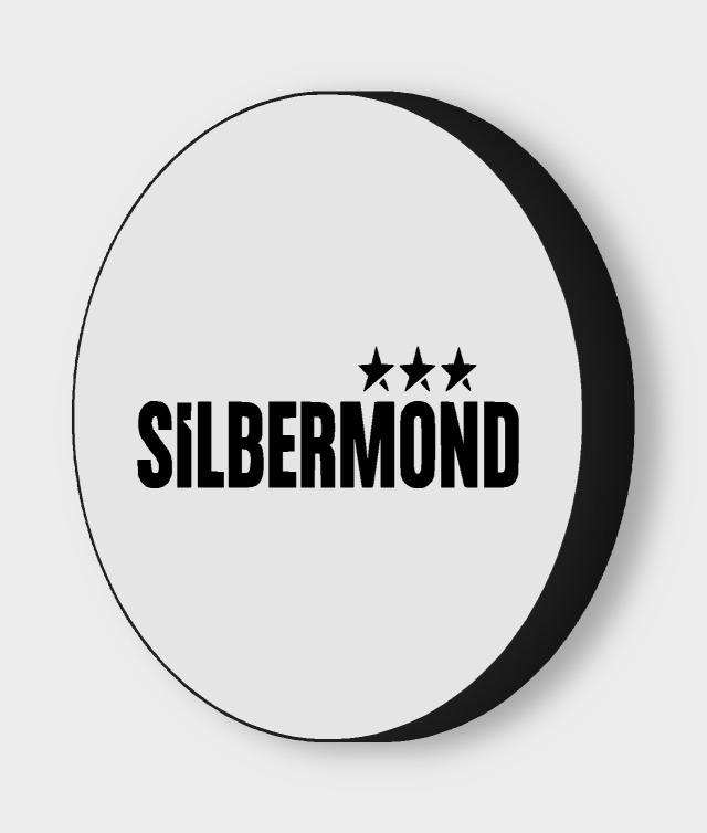 Silbermond LED-Leuchtschild ausgeschaltet