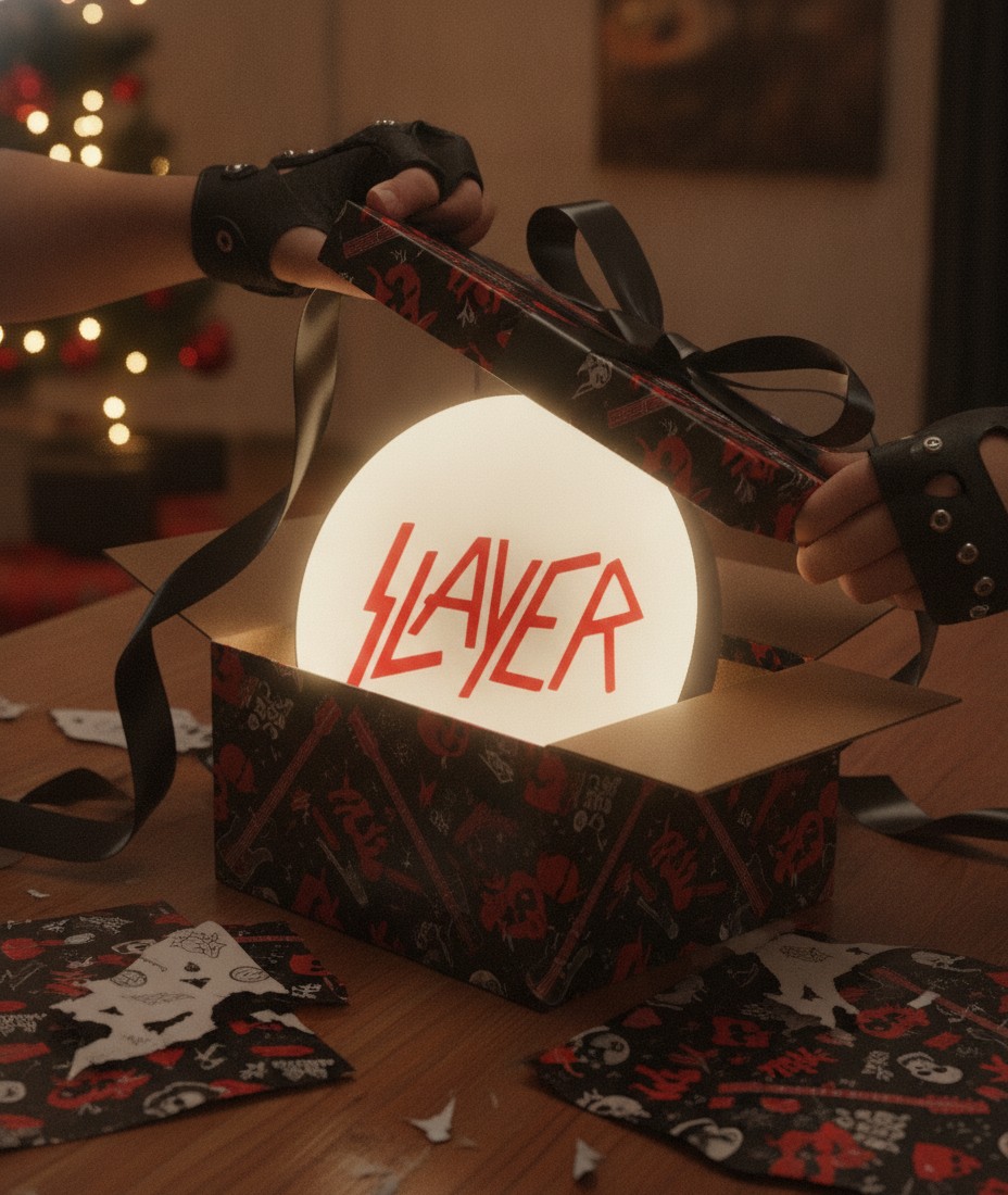Slayer LED-Leuchtschild Wanddeko Musik-Deko Geschenk - Mockup