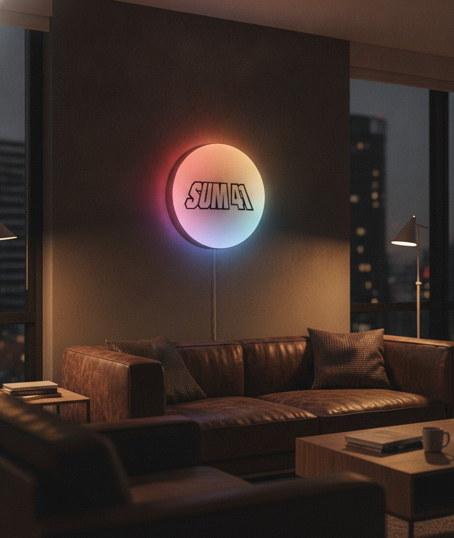Sum 41 LED-Leuchtschild Wanddeko Musik-Deko Geschenk - Mockup