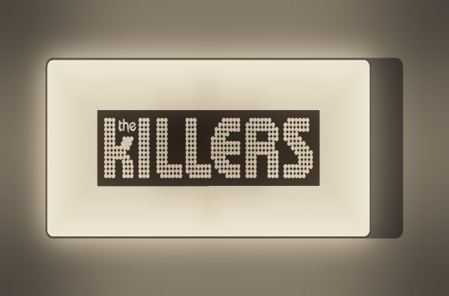 The Killers LED-Leuchtschild leuchtend