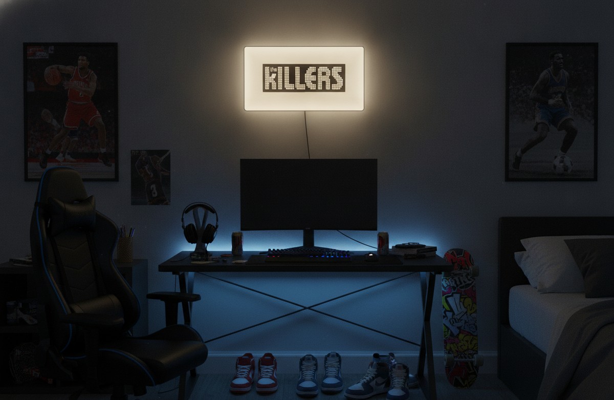 The Killers LED-Leuchtschild Wanddeko Musik-Deko Geschenk - Mockup