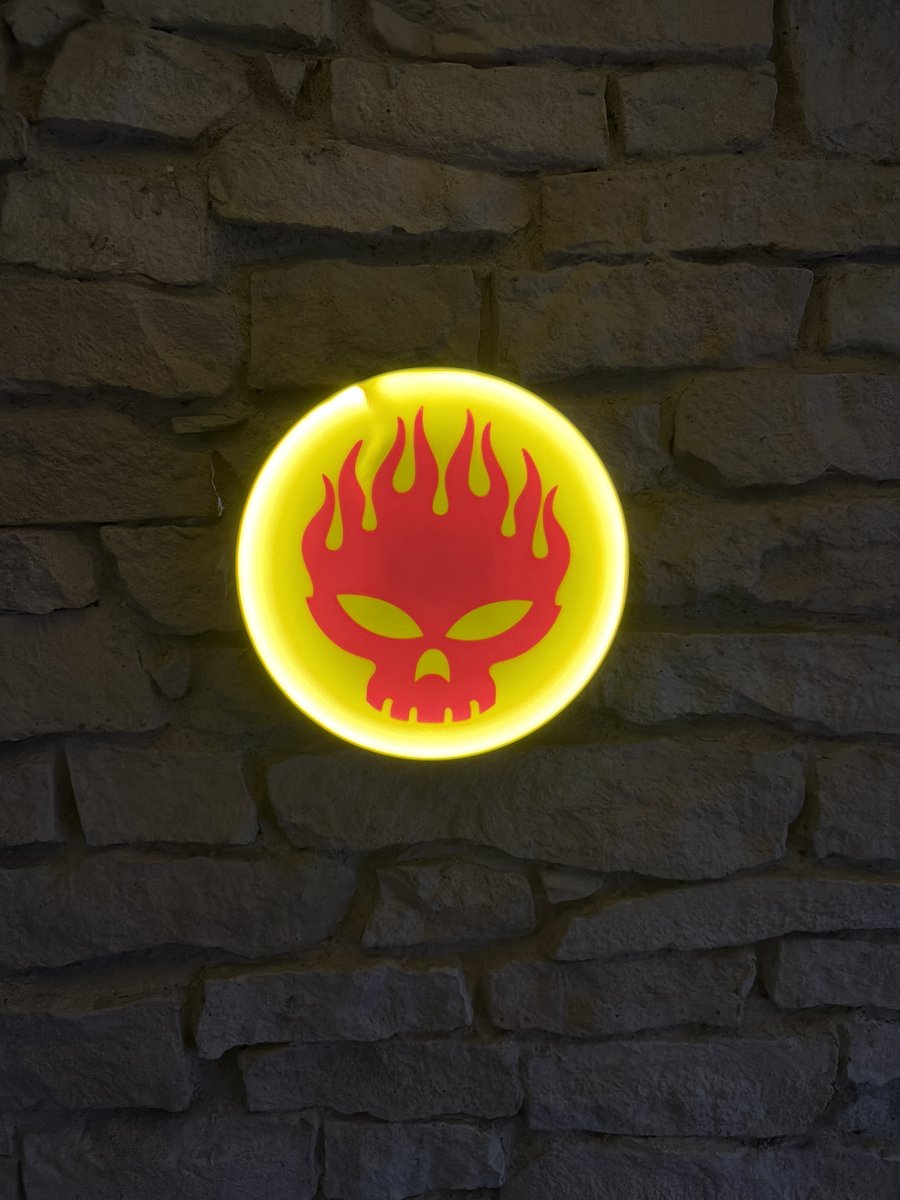 The Offspring LED-Leuchtschild Wanddeko Musik-Deko Geschenk