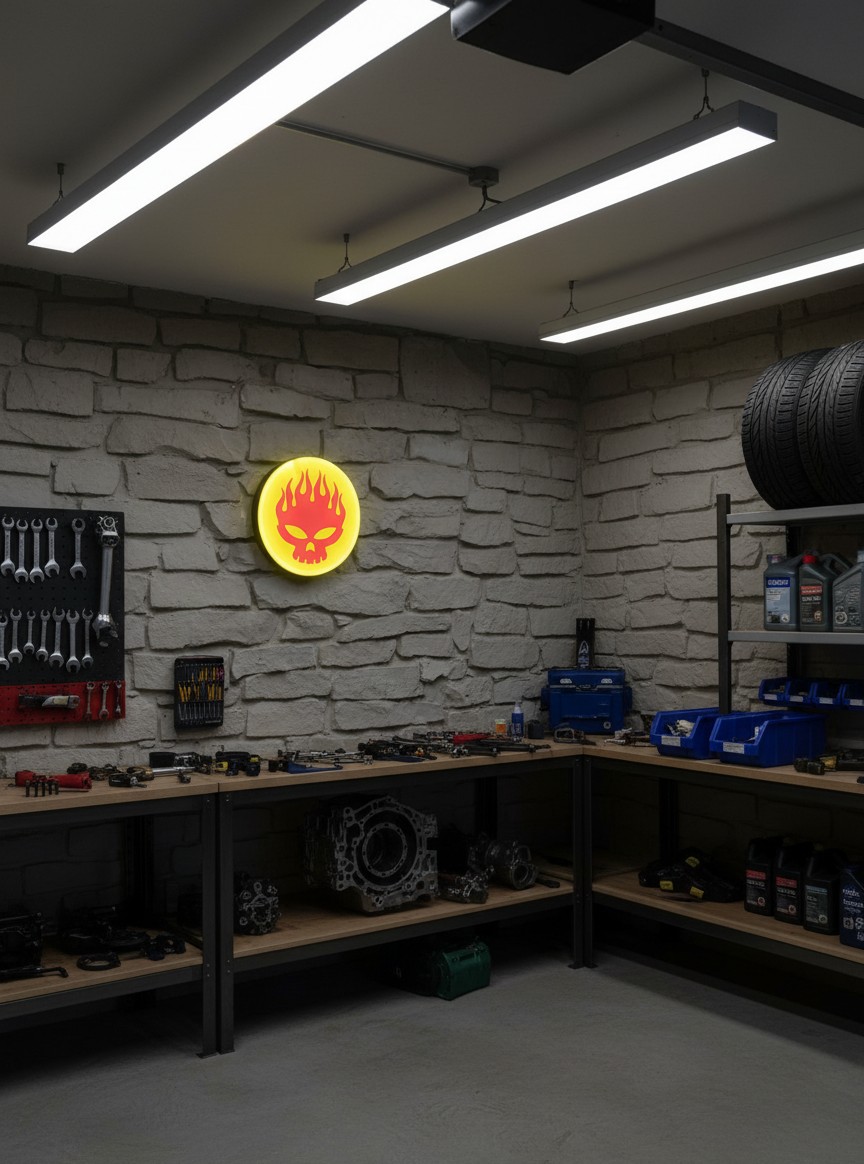 The Offspring LED-Leuchtschild Wanddeko Musik-Deko Geschenk - Mockup