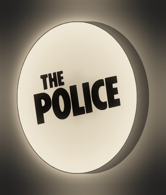 The Police LED-Leuchtschild leuchtend