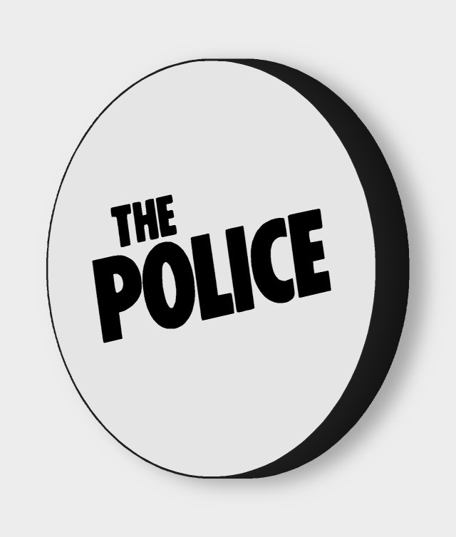 The Police LED-Leuchtschild ausgeschaltet