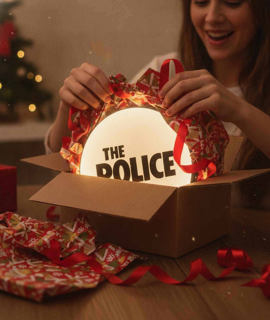 The Police LED-Leuchtschild Wanddeko Musik-Deko Geschenk - Mockup