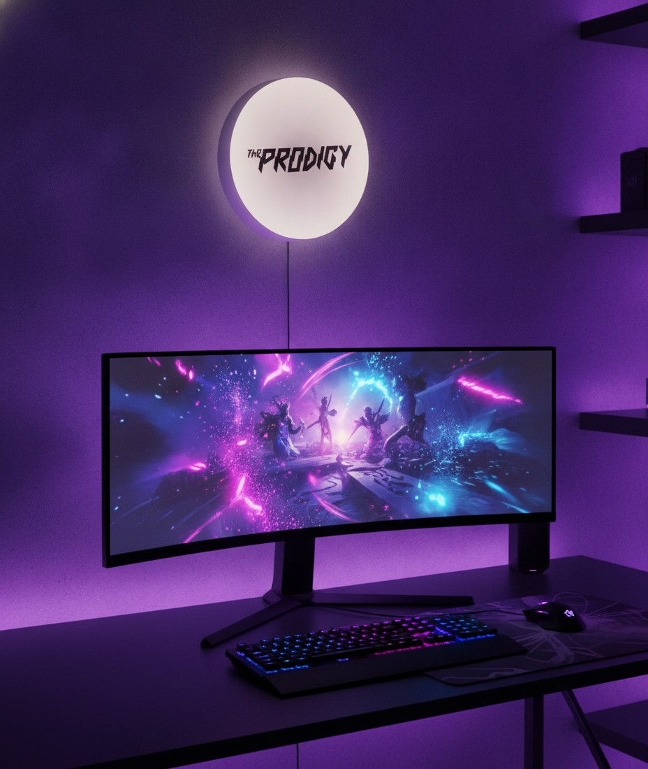 The Prodigy LED-Leuchtschild Wanddeko Musik-Deko Geschenk - Mockup