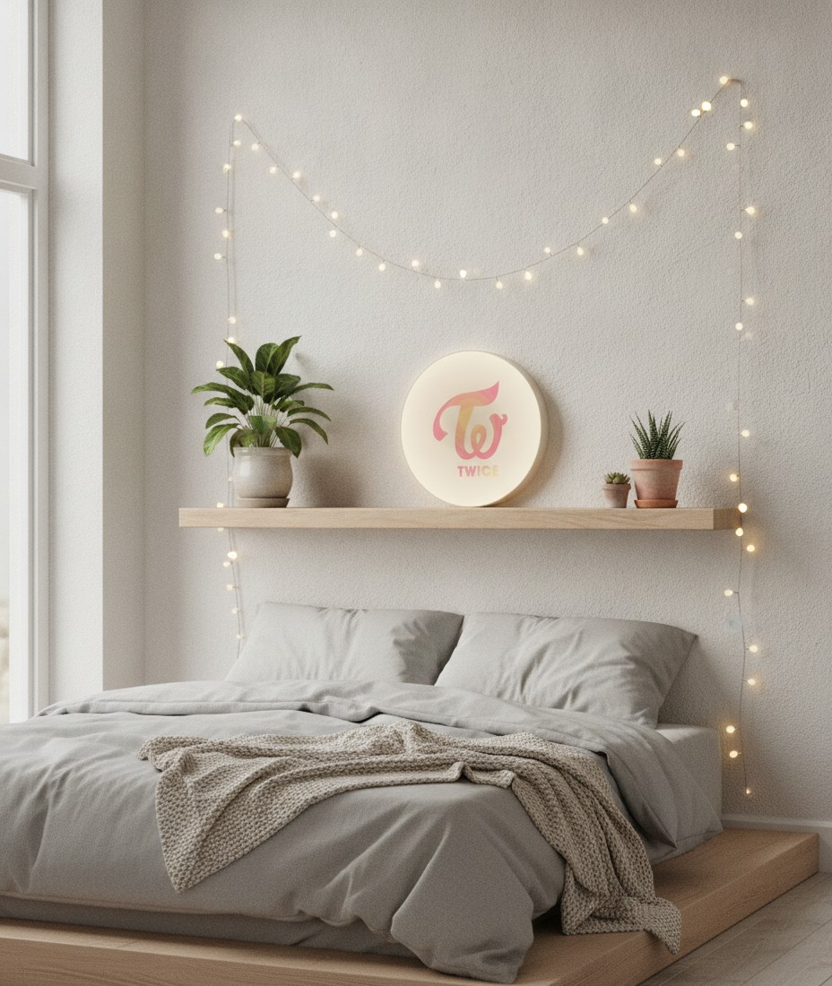 Twice LED-Leuchtschild Wanddeko Musik-Deko Geschenk - Mockup