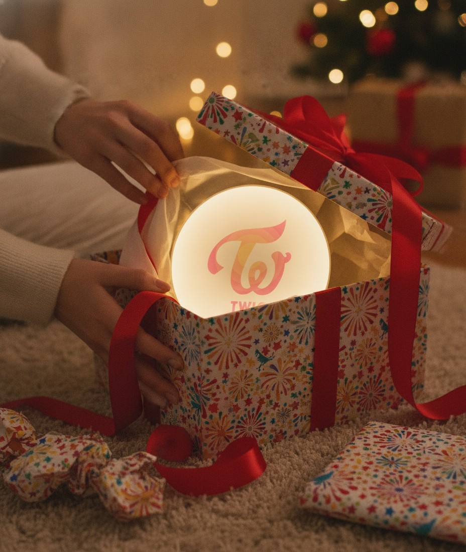 Twice LED-Leuchtschild Wanddeko Musik-Deko Geschenk - Mockup