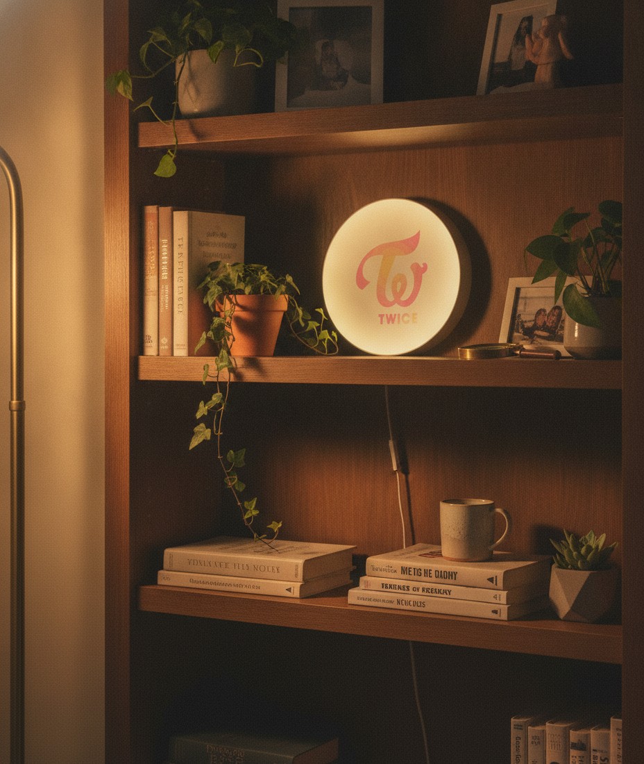 Twice LED-Leuchtschild Wanddeko Musik-Deko Geschenk - Mockup