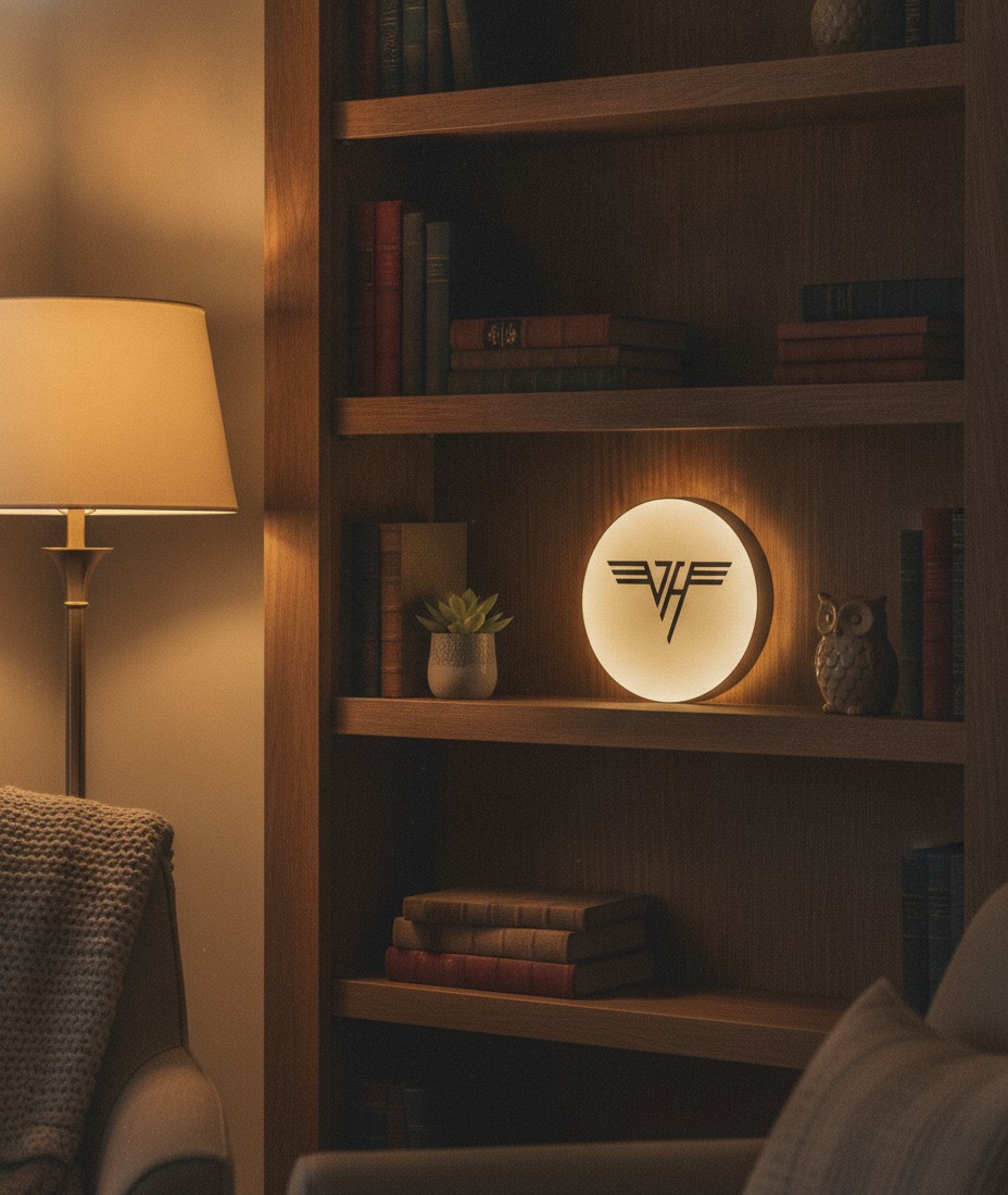 Van Halen LED-Leuchtschild Wanddeko Musik-Deko Geschenk - Mockup