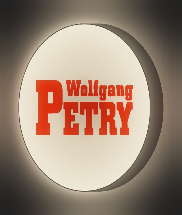 Wolfgang Petry LED-Leuchtschild leuchtend