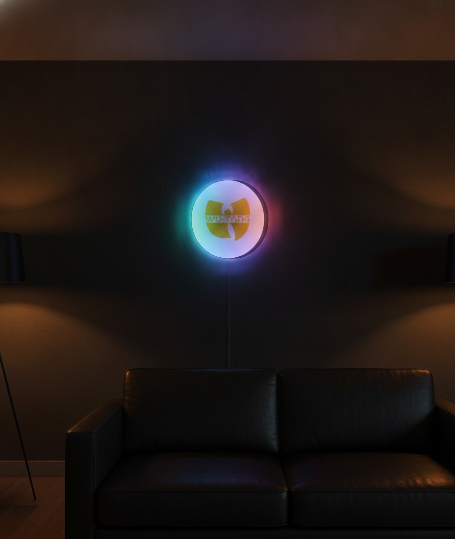 Wu-Tang Clan LED-Leuchtschild Wanddeko Musik-Deko Geschenk - Mockup