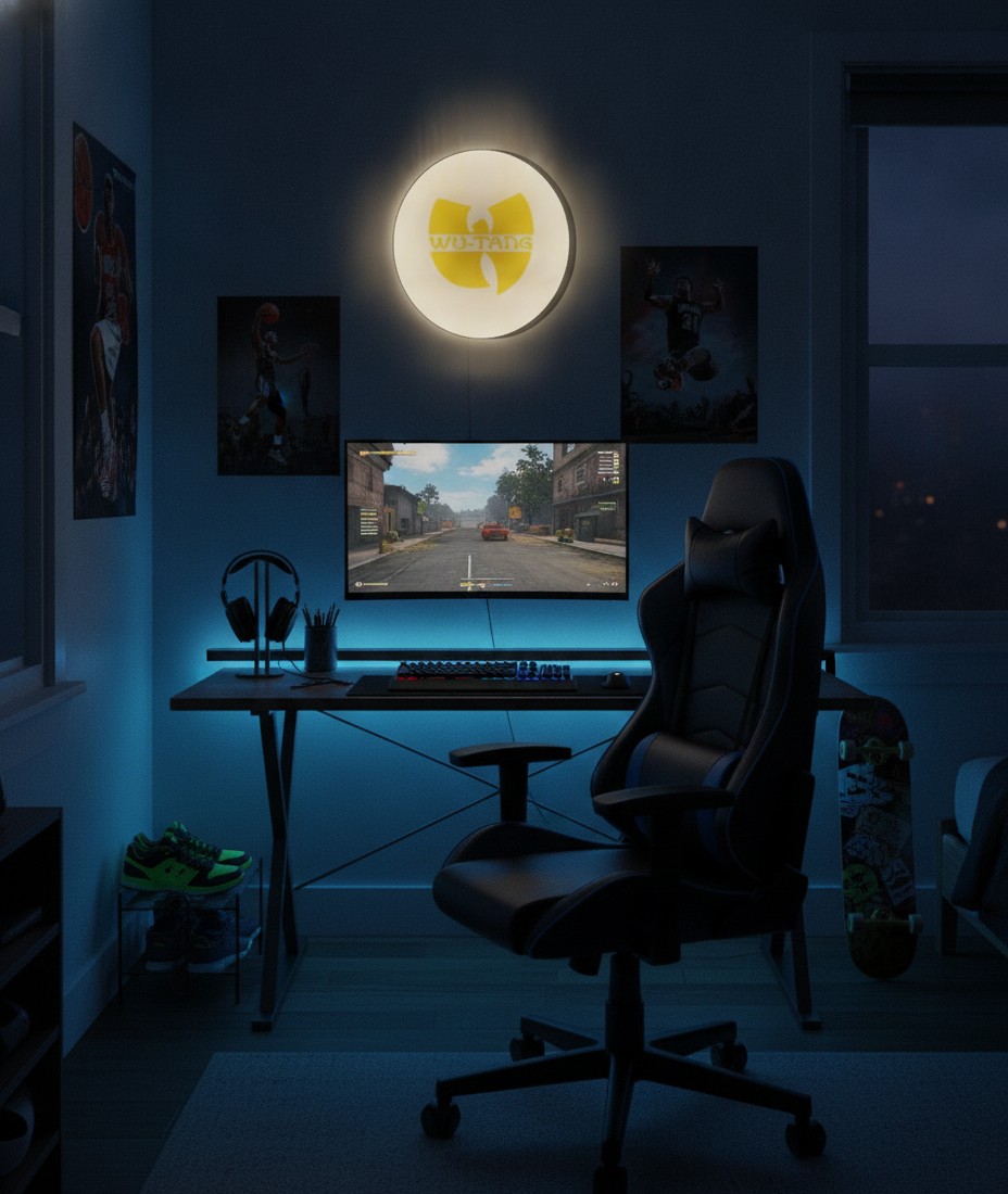 Wu-Tang Clan LED-Leuchtschild Wanddeko Musik-Deko Geschenk - Mockup