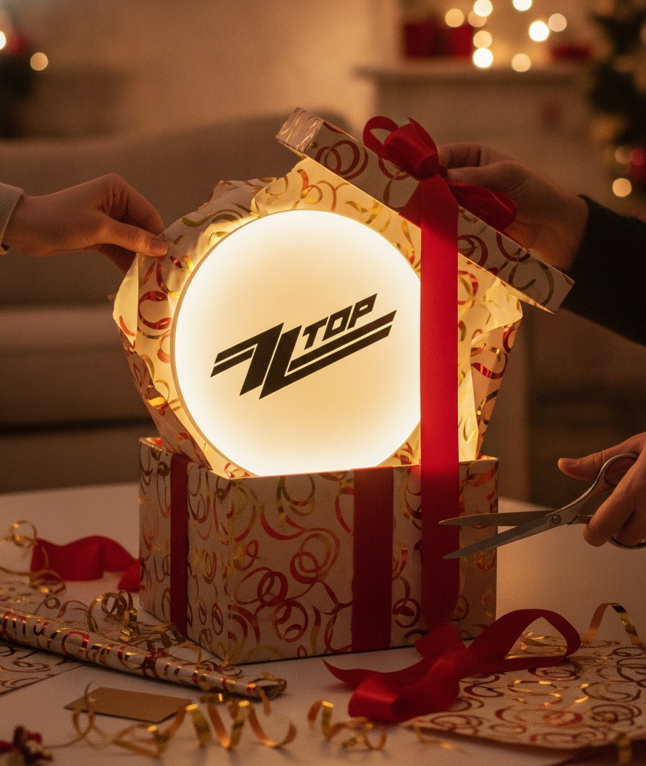 ZZ Top LED-Leuchtschild Wanddeko Musik-Deko Geschenk - Mockup